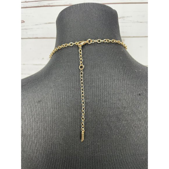 SUGARFIX by Baublebar Strawberry Ice Coral Goldtone Adjustable Chain Emerald Sha - Picture 2 of 8